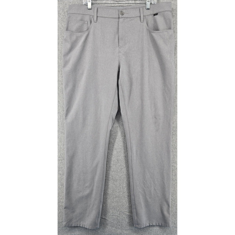 Travis Mathew Golf‎ Pants Men 38x32 Lt Gray 'Open To Close' 2.0 Chino Stretch